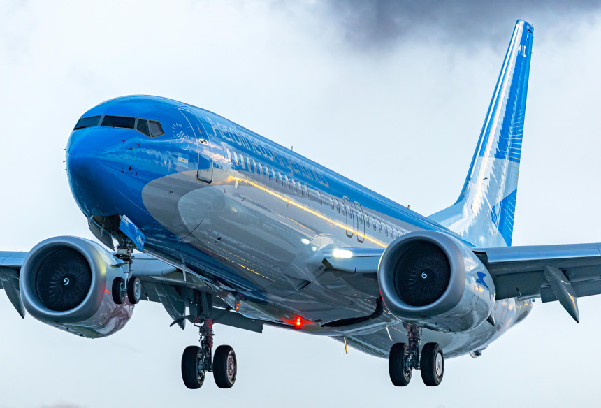 Aerolíneas Argentinas sumó un nuevo avión Boeing 737 MAX a su flota